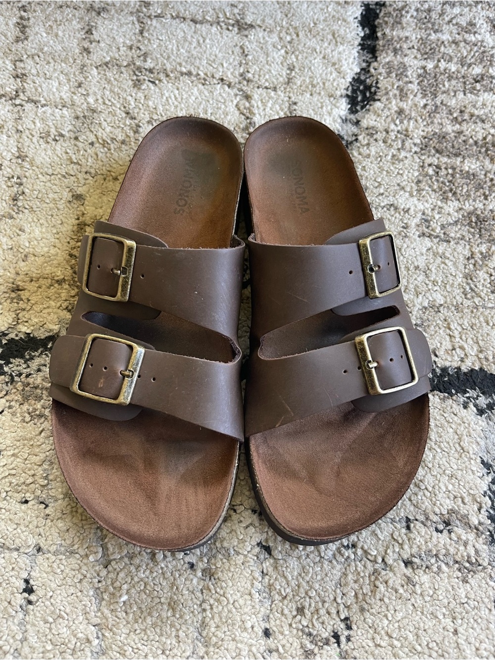 Kohl's Sonoma Double-Buckle Slide Sandals size 9.5